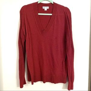 Fair Condition, Size 1X - Ava and Viv Textured Pullover V Neck, comfy pullover